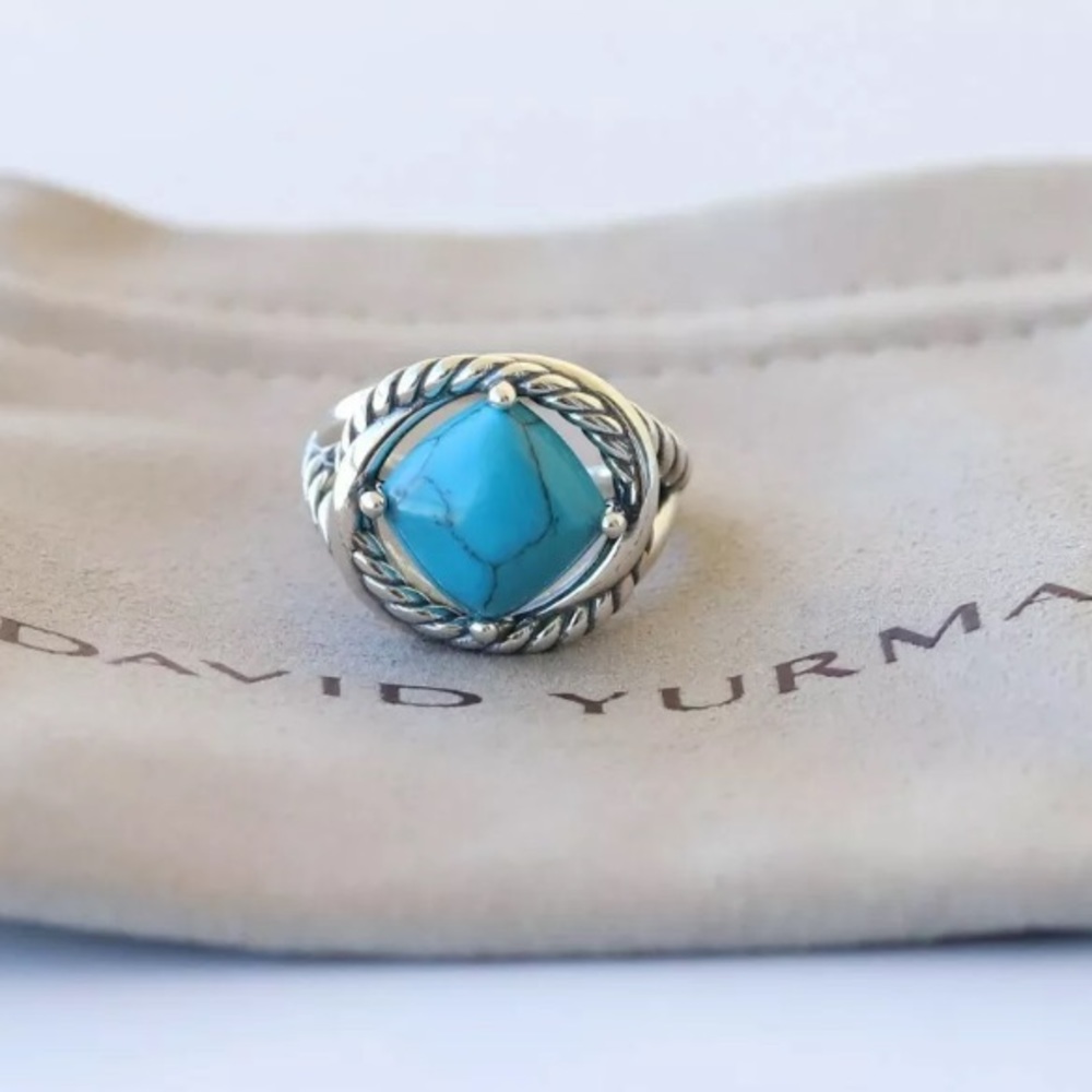 David Yurman 11mm Infinity Turquoise Ring